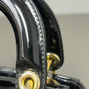 Sac à bandoulière Mini Lady Dior en cuir verni noir - Christian Dior