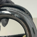 Sac à bandoulière Mini Lady Dior en cuir verni noir - Christian Dior