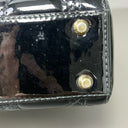 Sac à bandoulière Mini Lady Dior en cuir verni noir - Christian Dior