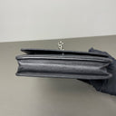 Sac à bandoulière Wallet On Chain en cuir lisse noir - Chanel