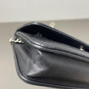Sac à bandoulière Wallet On Chain en cuir lisse noir - Chanel
