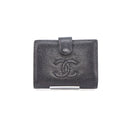 Porte-monnaie en cuir caviar noir - Chanel