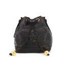 Sac à bandoulière seau Coco Mark en cuir lisse marron - Chanel