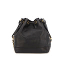 Sac à bandoulière seau Coco Mark en cuir lisse marron - Chanel
