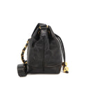 Sac à bandoulière seau Coco Mark en cuir lisse marron - Chanel