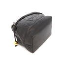 Sac à bandoulière seau Coco Mark en cuir lisse marron - Chanel