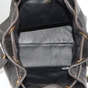 Sac à bandoulière seau Coco Mark en cuir lisse marron - Chanel