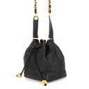 Sac à bandoulière seau Coco Mark en cuir lisse marron - Chanel