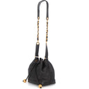 Sac à bandoulière seau Coco Mark en cuir lisse marron - Chanel