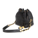 Sac à bandoulière seau Coco Mark en cuir lisse marron - Chanel