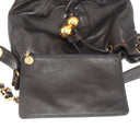 Sac à bandoulière seau Coco Mark en cuir lisse marron - Chanel
