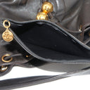 Sac à bandoulière seau Coco Mark en cuir lisse marron - Chanel