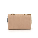 Sac à épaule Mademoiselle vintage en tissu beige - Chanel