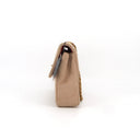 Sac à épaule Mademoiselle vintage en tissu beige - Chanel