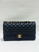 Sac à bandoulière Timeless 25 en cuir lisse noir - Chanel