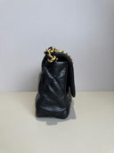 Sac à bandoulière Chanel 19 Small en cuir lisse noir - Chanel