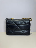 Sac à bandoulière Chanel 19 Small en cuir lisse noir - Chanel