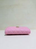 Sac à bandoulière Wallet-On-Chain en cuir caviar rose - Chanel