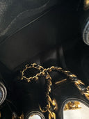 Sac à épaule Mini Sac Chanel 25 en cuir caviar noir - Chanel