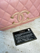 Sac à bandoulière Wallet-On-Chain Filigree en cuir caviar rose - Chanel