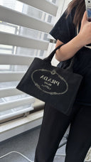 Sac à main Canapa Prada en toile noir - Prada