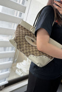 Sac à épaule Gucci Vintage en toile et cuir - Gucci