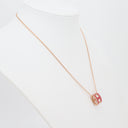 Collier Pop H grand modèle en email rose - Hermès