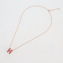 Collier Pop H grand modèle en email rose - Hermès