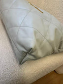 Sac à épaule Chanel 22 en cuir bleu/gris - Chanel