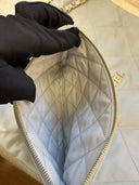 Sac à épaule Chanel 22 en cuir bleu/gris - Chanel