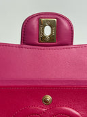 Sac à bandoulière Timeless 25 en cuir chevron rose - Chanel