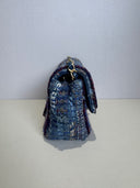 Sac à bandoulière Timeless mini en tweed bleu - Chanel