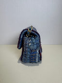 Sac à bandoulière Timeless mini en tweed bleu - Chanel