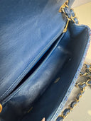 Sac à bandoulière Timeless mini en tweed bleu - Chanel