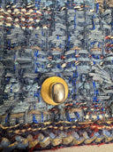 Sac à bandoulière Timeless mini en tweed bleu - Chanel
