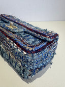 Sac à bandoulière Timeless mini en tweed bleu - Chanel