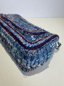 Sac à bandoulière Timeless mini en tweed bleu - Chanel