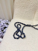 Sac à bandoulière Timeless 20CM en cuir caviar bleu - Chanel