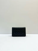 Sac à bandoulière Wallet-On-Chain en cuir lisse noir - Chanel