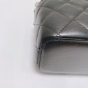 Sac à bandoulière mini Vanity en cuir lisse noir - Chanel