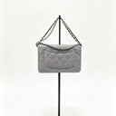 Sac à bandoulière Wallet-On-Chain en cuir verni gris - Chanel