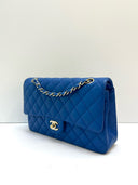 Sac à bandoulière Timeless 11.12 en cuir lisse bleu - Chanel
