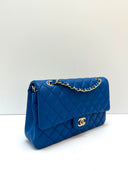 Sac à bandoulière Timeless 11.12 en cuir lisse bleu - Chanel