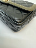 Sac à bandoulière Timeless Bicolore en cuir vert et noir - Chanel
