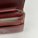 Sac à bandoulière Wallet-On-Chain en cuir caviar bordeaux - Chanel