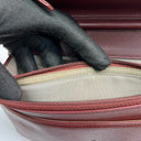 Sac à bandoulière Wallet-On-Chain en cuir caviar bordeaux - Chanel
