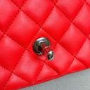 Sac à bandoulière Timeless 20CM en cuir lisse rouge - Chanel