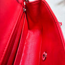 Sac à bandoulière Timeless 20CM en cuir lisse rouge - Chanel