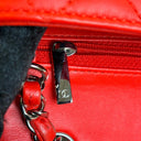 Sac à bandoulière Timeless 20CM en cuir lisse rouge - Chanel