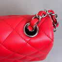 Sac à bandoulière Timeless 20CM en cuir lisse rouge - Chanel